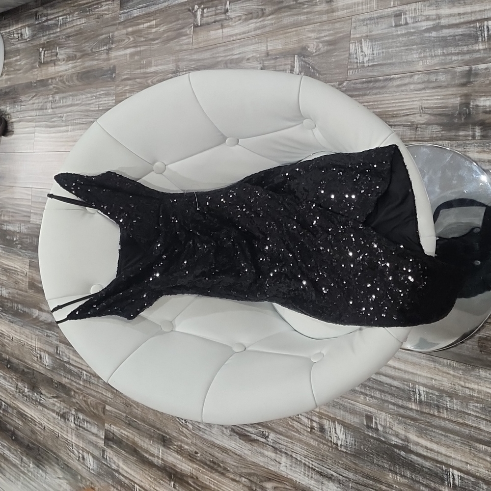 Black Sequin Dress